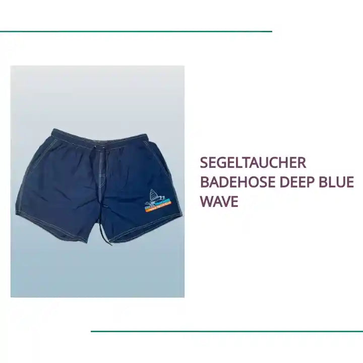Segeltaucher Badehose Deep Blue Wave by@Outfy